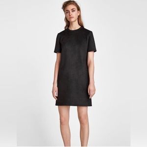 ZARA Trafaluc Faux Suede Mini Dress Size L